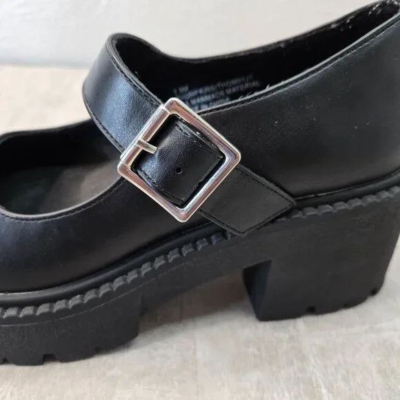 Madden Girl Black Chunky Heel Mary Janes - Picture 12 of 12